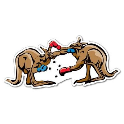 Kangaroo Boxing Sticker Aussie Car Flag 4x4 Funny Ute #5428EN