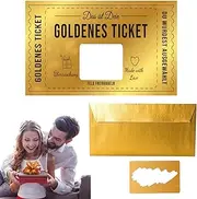 Scratch Off Ticket | Scratch Reveal Surprise Ticket Golden Ticket - Gold Raffle Entry Form Cards, Portable Golden Ticket Scratch Offs for, Theater, Travel, Movie Vouchers