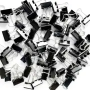 DSTELIN Mini Binder Clips 3/4-Inch Small Black Paper Clamps for Small,