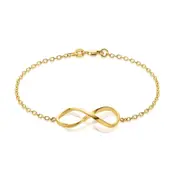 9ct Yellow Gold Silver Filled 19cm Infinity Bracelet