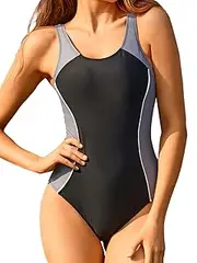 [MOLYBELL] Women's One Piece Swimsuit Athletic Racerback Bathing Suits Training Sport Swimwear for Women Teens Girl Modest