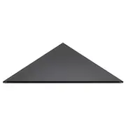 8 x 8 Triangle Corner Tempered GRAY Glass Shelf - Flat Edge - 3/8" thick