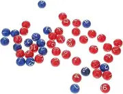 Totority 49pcs Machine Ball Bingo Balls and Tray Raffle Bingo Machine Games Dip Toy Dime Fillable Balls Round Capsules Bingo Game Ball Entertainment Bingo Balls Only Lottory Plastic