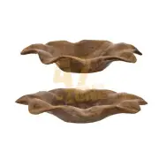 Teak Root S/2 Organic Bowl Brown Dining Room Home Decor Tabletop Decoration