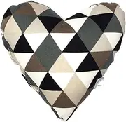 MOG & BONE DAM2116 Heart Shaped Soft Toy Mocca Diamond Print