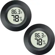 2 Pack Hygrometer Thermometer Mini Digital LCD Monitor Indoor/Outdoor Humidit...
