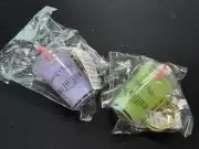 Gong Cha x Final Fantasy XIV Purple and Green Keychains