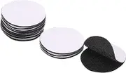 sourcing map 12set Hook and Loop Strips with Adhesive 2.4" Round Double Sided Hook and Loop Tape Nylon Self Sticky Fastener for Home Office Car, Black