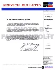 1967 Plymouth Barracuda Shop Manual Supplement 67 Repair Service