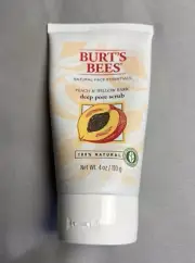 Burts Bees Peach and Willow Bark Deep Pore Exfoliating Facial Scrub NEW