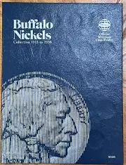 Whitman Buffalo Nickles Coin Folder, Album book 1913 to 1938 # 9008