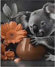 AIXIWAWA Throw Blanket Koala Floral Print for Couch, Warm Soft 50×60 inches Lightweight Fleece Decorative Blankets for Bed Sofa All Season