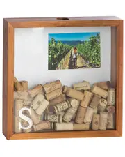 Bey-Berk Monogrammed Bottle Cap Shadow Box, (A-Z)