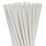 50 Pack White Drinking Straws Biodegradable Eco Paper Birthday Party Event Bistro Bar Cafe Take Away