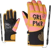 [Ziener] Girls Liwa Ski Gloves Winter Sports | Waterproof Primaloft Fashion