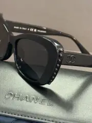 CHANEL CH 5481-H c 888/T8 BLACK PEARLS LADIES POLARIZED SUNGLASSES + CASE NEW