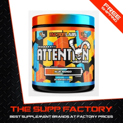 Faction Labs ATTENTION CHEAT CODE 30srv BLUE MANGO | Energy Focus Cognition