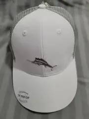 Tommy Bahama Tip You Cap Mesh Trucker Hat Snapback Baha Margarita NWT White Grey