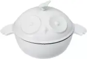 Owl Shaped Dutch Oven Pot with Lid 3 Qt Cast Iron Dutch Oven for Bread Baking Wh