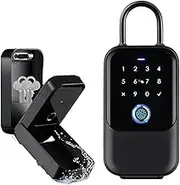 Waterproof Cover Safe Tuya/TTlock Code Fingerprint Bluetooth WiFi Smart Key Box App Remote Wall Mount Combination Door Lock Box(Gateway-TT)