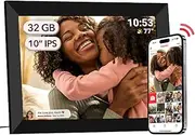 FRAMEO 10.1in Smart Wi-Fi Digital Photo Frame - 1280x800 IPS HD Touchscreen, 32GB Storage, Auto-Rotate Wall Mountable Micro SD, Easy Share Photos or Videos via Frameo App from Anywhere