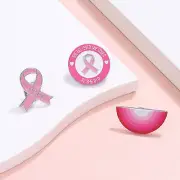 Breast Cancer Awareness Charm Set Supportive Pin Collection For Breast Cancer