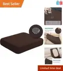 Machine Washable Stretch Sofa Cushion Cover - Protects Against Spills, Chocolate