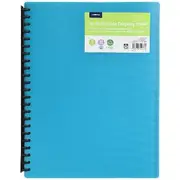 J.Burrows Recycled Refillable Display Book 40 Pockets Teal