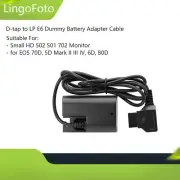 D-tap to LP E6 Dummy Battery Adapter Cable for EOS 70D 5D Mark II III IV 6D 80D