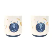 2x Urban Scorpio Zodiac 13cm Ceramic Planter Flower/Plant Pot Decor Small Blue