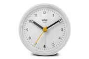 7.5cm White Analogue Alarm Clock By BRAUN