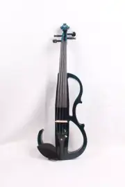 New 4 strings Hand Made Electric Violin solid wood blue color Violin Case Bow