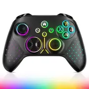 LED Wireless Controller for PC, Custom PC Gamepad Light Up Gaming Controller ...