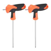 2pcs T-Handle Ball End Hex Key Wrench 3mm S2 Steel T-Key Inner Hexagon Spanner