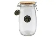 24 x 1500ml Round Food Storage Jar 1.5L Glass Jars Canister Container Wooden Lid