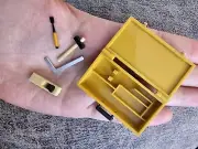 Carpentry Tool Set Miniature Collection Brown Case w Mini Tools Gachapon