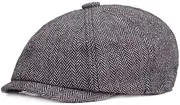[HIIALIUR] Men's Newsboy Cap Beret Hat Flat Cap Gatsby Ivy Hats Classic Tweed Irish Vintage Golf Cabbie Driving Hunting Cap Gift