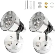 12V Caravan Spot Light, Touch Dimming Interior LED Reading Lights With USB, Bedside Wall Reading Lamps for Campervan Caravan Boat Motorhome (6000K Cold Light)