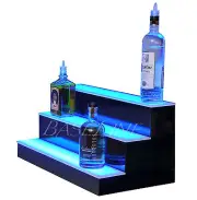 21" LED LIGHTED BAR SHELF, Three Step Liquor Bottle Glorifier, Back Bar Shelving
