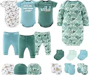 The Peanutshell Baby Layette Gift Set for Boys or Girls - Unisex Newborn Gift Sets, Baby Clothes & Essentials, Wild Jungle