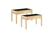 Green Fingers Raised Garden Bed 2x Elevated 120x60x80cm Wooden Planter Box Container