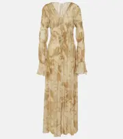 [Blumarine] Blumarine Printed ruched maxi dress AU 6 multicoloured