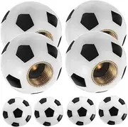 WOONEKY 8pcs Soccer Ball Tire Valve Caps Durable Valve Stem Covers for Cars Bikes Motorcycles Easy Installation Fit for Wheel Accessories