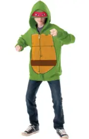 Teenage Mutant Ninja Turtles Raphael Hoodie with Mask Medium 5-7 yrs