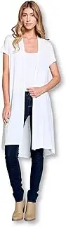 [RENEEC.] Women's Lightweight Open Front Classic Short Office Cardigan - Made in USA
