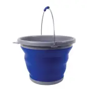 CARIBEE 10L Navy Blue Folding Bucket Strong Durable Camping Bucket Swivel Handle