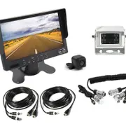 Elinz 7" HD Monitor 4PIN System CCD Reversing Camera Kit Trailer Cable MIC WHITE