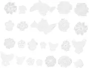 jojofuny 24pcs Flower Embroidery Patches DIY Garment Accessories for Clothing Bags Crafts Unique Appliques with Thick Texture and Patterns Mixed Styles