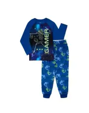 Wonder Nation Boys All Night Game Long Sleeve Top & Pants 2-Piece PJ Set NWT XS