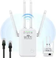 Xkimos WiFi Extender Signal Booster, Network Repeaters Provides a Strong Network Signal with 3 Access Methods, WiFi Range Extender Repeater, Easy to Operate and Set Up, Alexa Compatible(AU Plug)